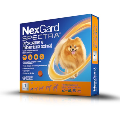 Nex Gard Spectra Para Cães De 2 A 3,5kg - 1 Tablete