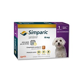 Antipulgas Simparic 10 mg para Cachorro 2,6 a 5 kg - Zoetis