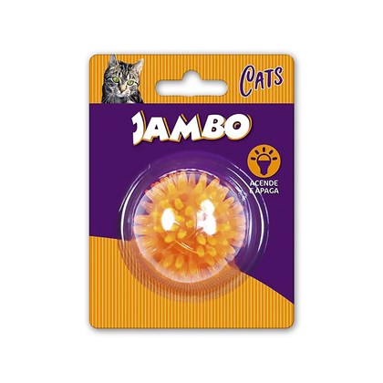 Bola de Luz com Espinhos Laranja para Gatos Jambo