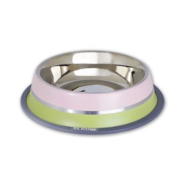 Comedouro Inox para Cachorro com Silicone Dual Pink 475ML - German Härt