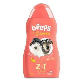 Shampoo Pet Society Beeps Estopinha 2 em 1 Extrato de Aveia 500ml